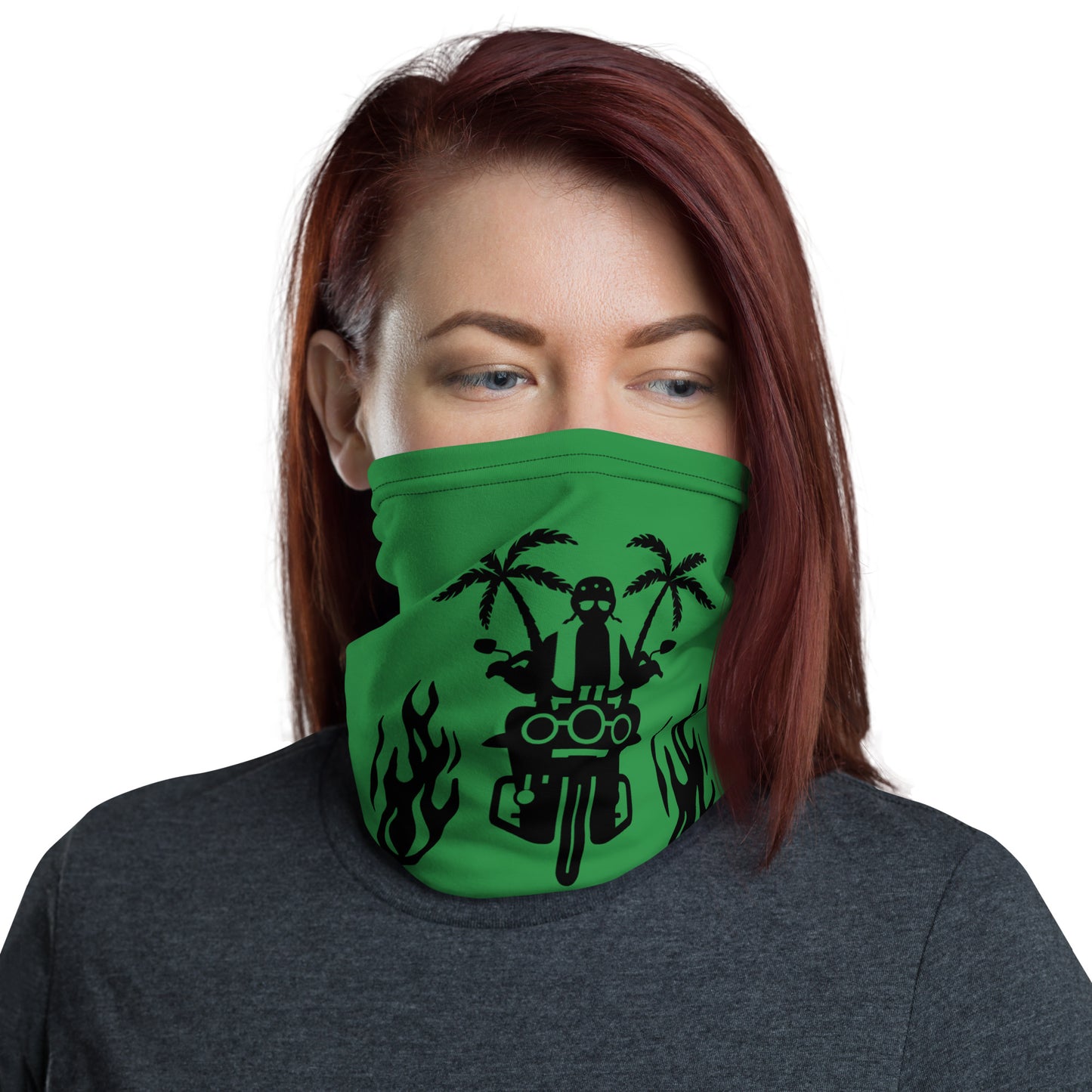 D.J. Domo "Biker 2" Unisex All Purpose Gaiter Green/Black