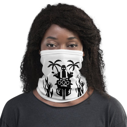 D.J. Domo "Biker 2" Unisex All Purpose Gaiter White/Black