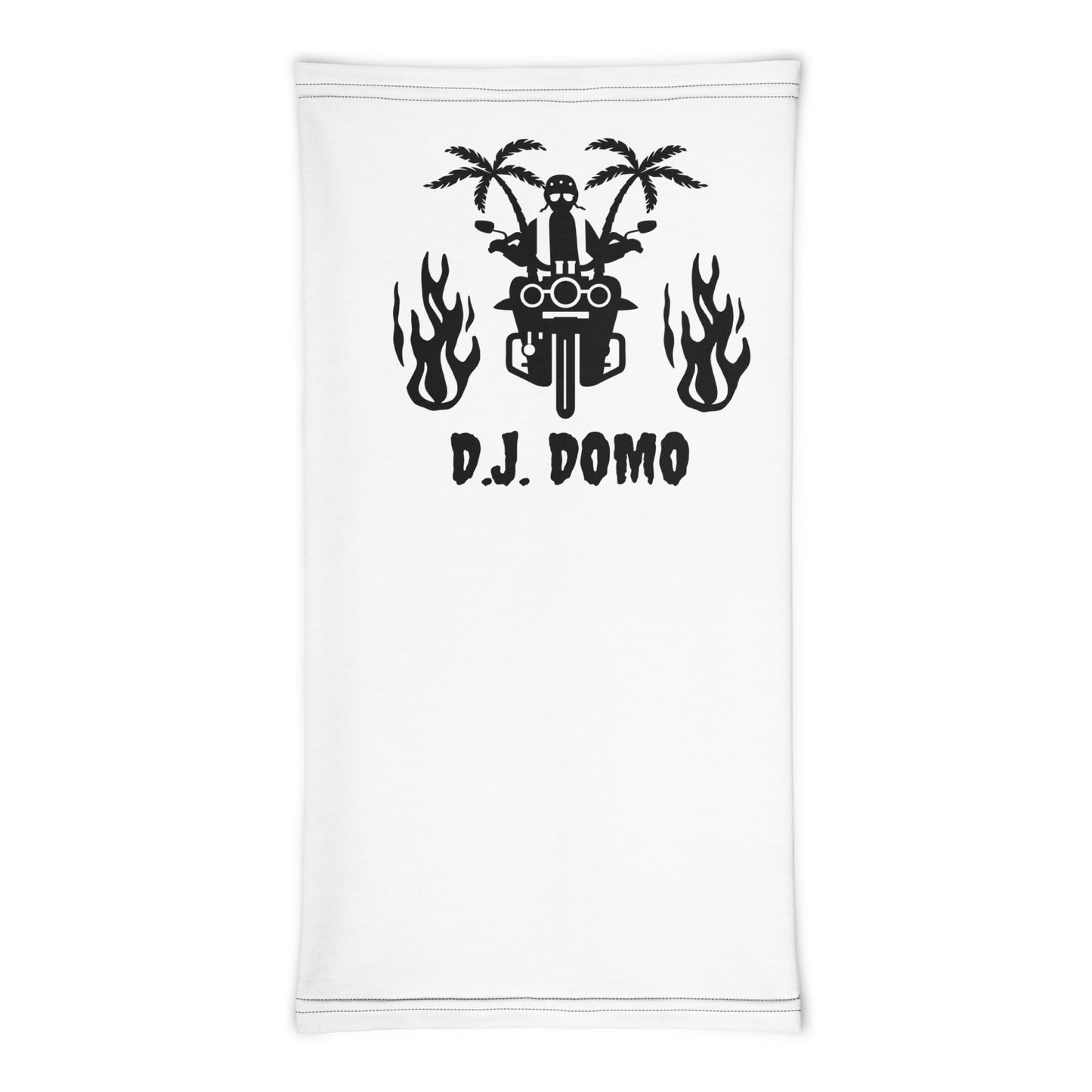 D.J. Domo "Biker 2" Unisex All Purpose Gaiter White/Black