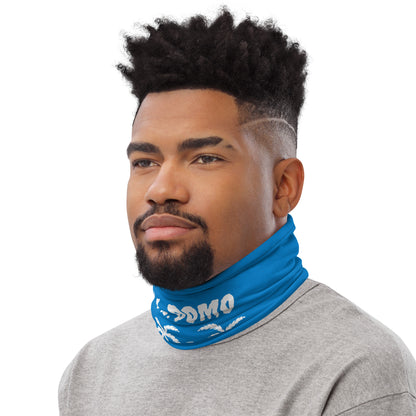 D.J. Domo "Biker 1" Unisex All Purpose Gaiter Light Blue/White