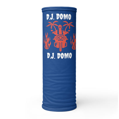 D.J. Domo "Biker 1" Unisex All Purpose Gaiter Light Blue/Red/White