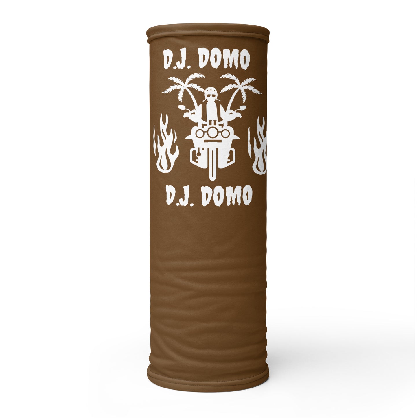 D.J. Domo "Biker 1" Unisex All Purpose Gaiter Brown/White