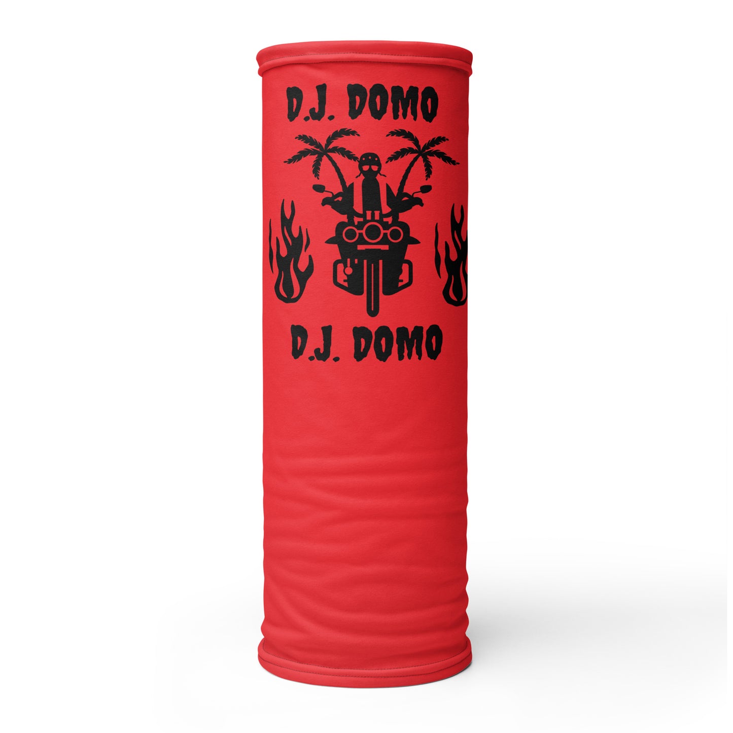 D.J. Domo "Biker 1" Unisex All Purpose Gaiter Red/Black