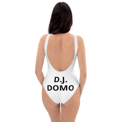 D.J. Domo "Classic" One-Piece Swimsuit White/Black