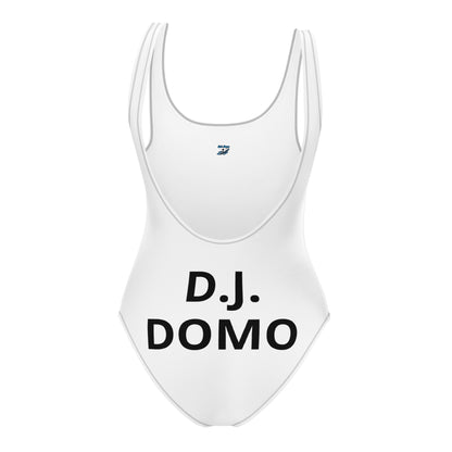 D.J. Domo "Classic" One-Piece Swimsuit White/Black