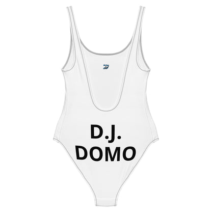 D.J. Domo "Classic" One-Piece Swimsuit White/Black