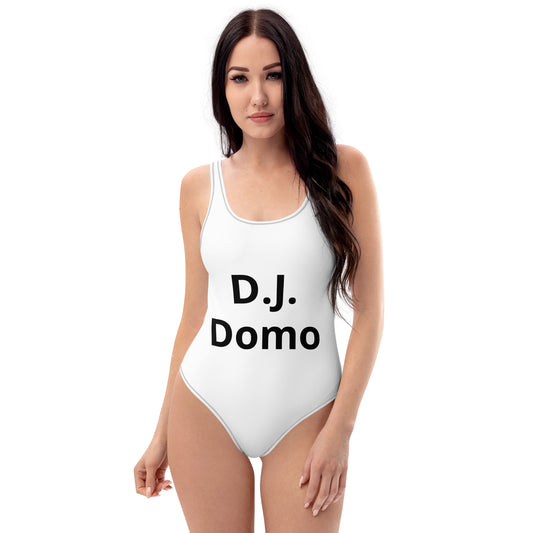 D.J. Domo "Classic" One-Piece Swimsuit White/Black