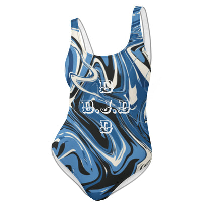 D.J.D "Blue Swirlz" One-Piece Swimsuit