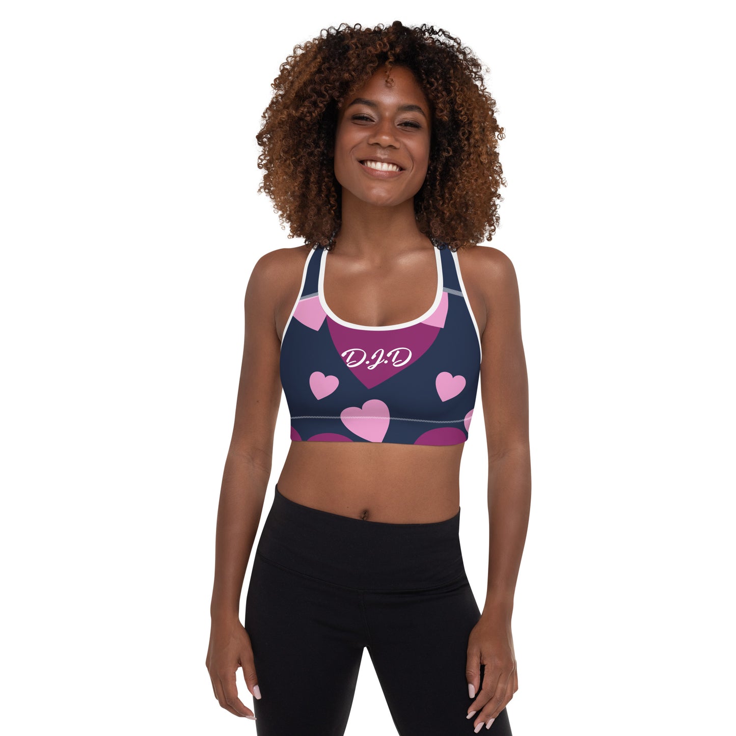 D.J. Domo "Hearts" Padded Sports Bra