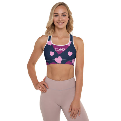 D.J. Domo "Hearts" Padded Sports Bra