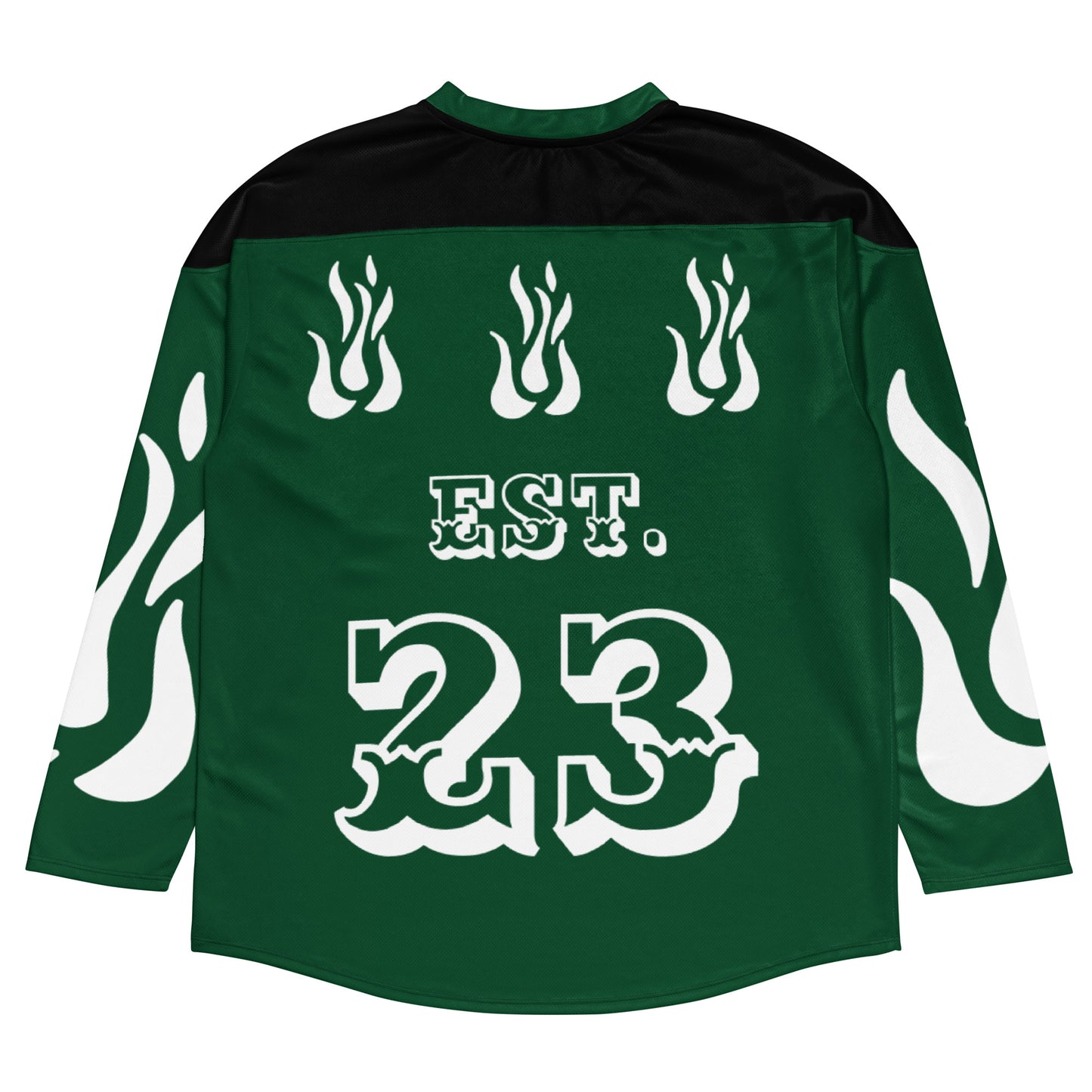 D.J. Domo "Fire Est" Unisex Hockey Fan Jersey Green/White