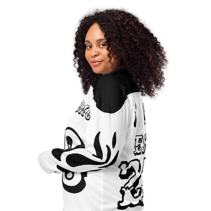 D.J. Domo "Fire Est" Unisex Hockey Fan Jersey White/Black