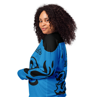 D.J. Domo "Fire Est" Unisex Hockey Fan Jersey Light Blue/Black