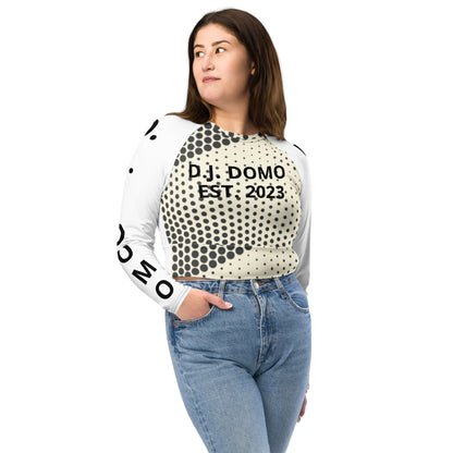 D.J. Domo "Pay It Forward" Long-Sleeve Crop Top Dots/Bronz/White