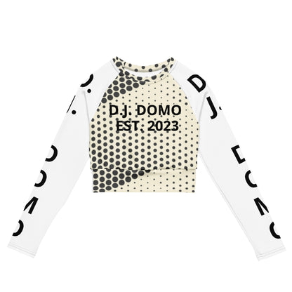 D.J. Domo "Pay It Forward" Long-Sleeve Crop Top Dots/Bronz/White