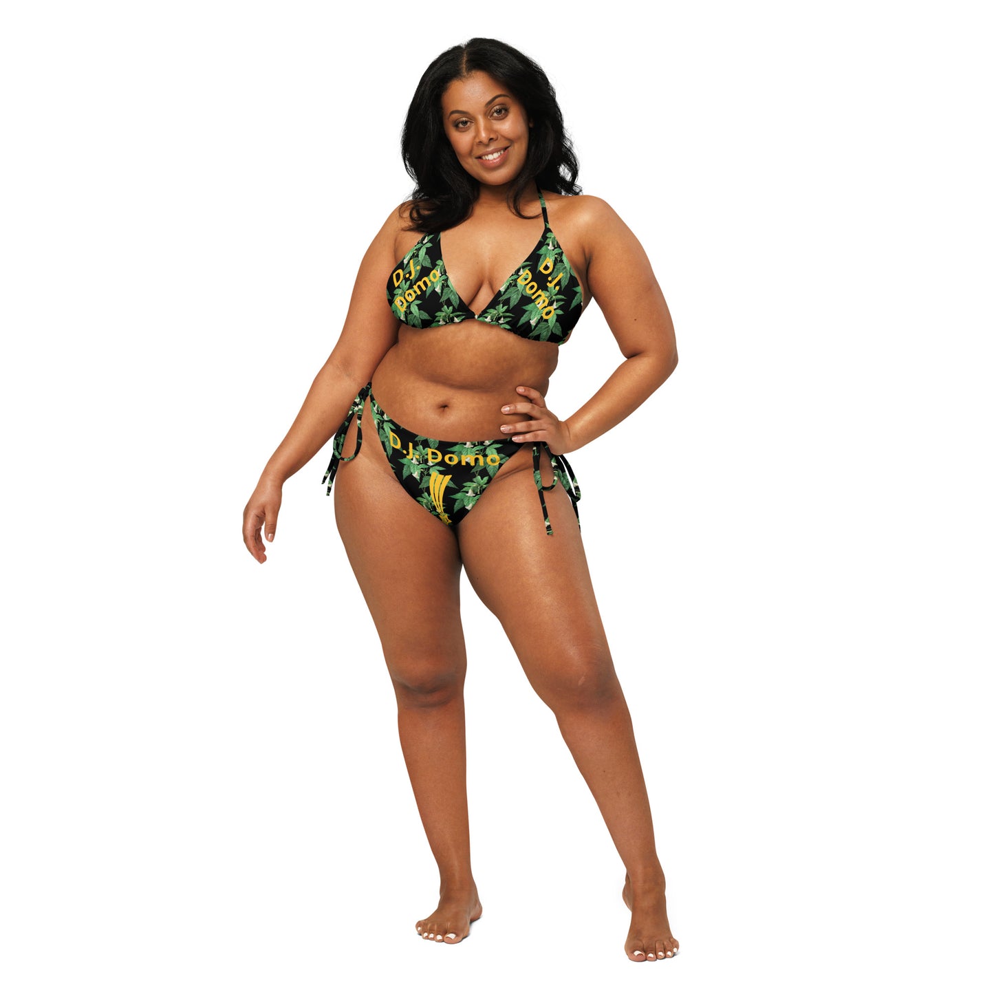 D.J. Domo "Gold Star" 2 Piece String Bikini Swimsuit