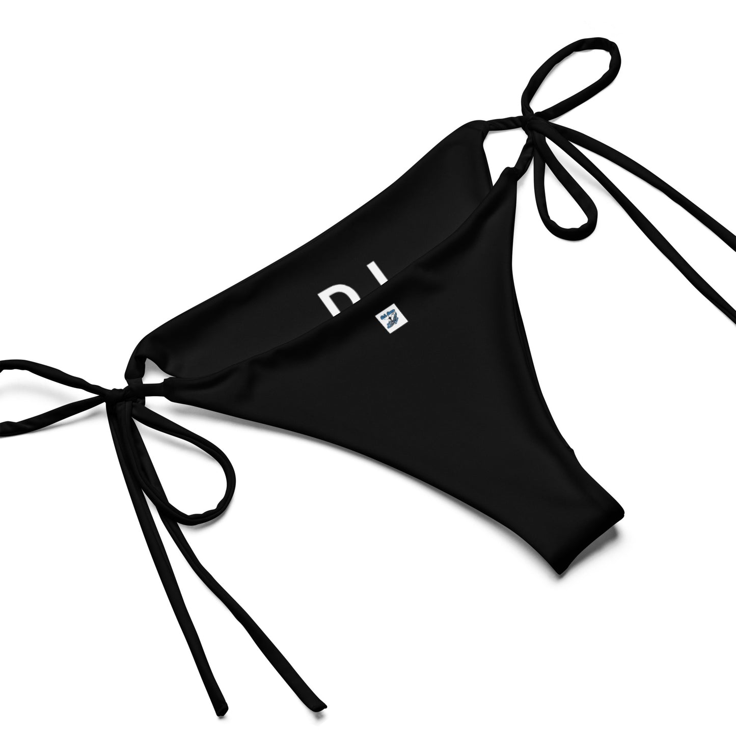 D.J. Domo "Classic" 2 Piece String Bikini Swimsuit Black/White