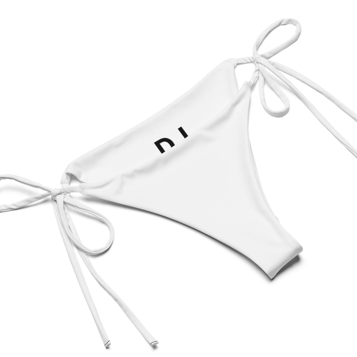 D.J. Domo "Classic" 2 Piece String Bikini Swimsuit White/Black