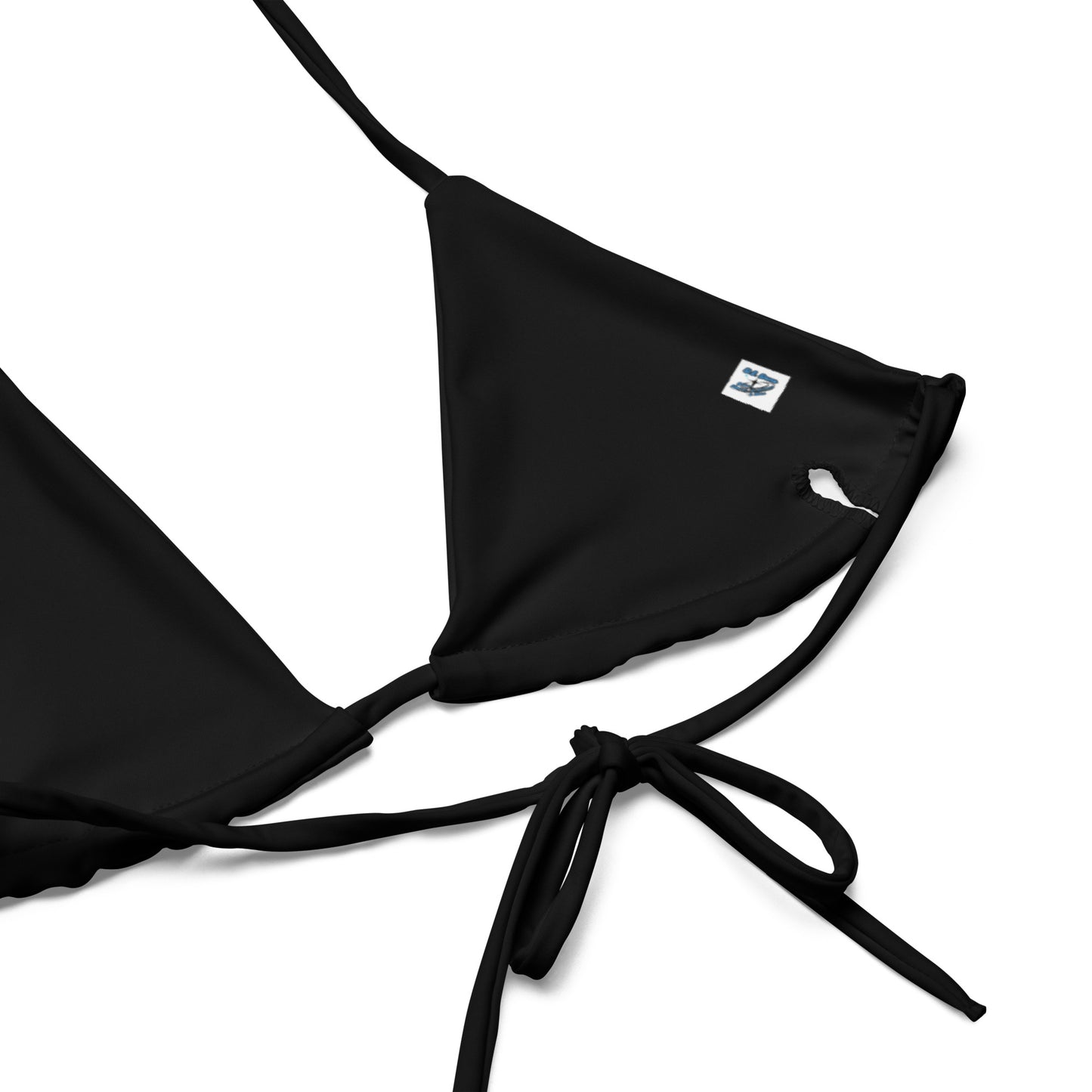 D.J. Domo "Classic" 2 Piece String Bikini Swimsuit Black/White