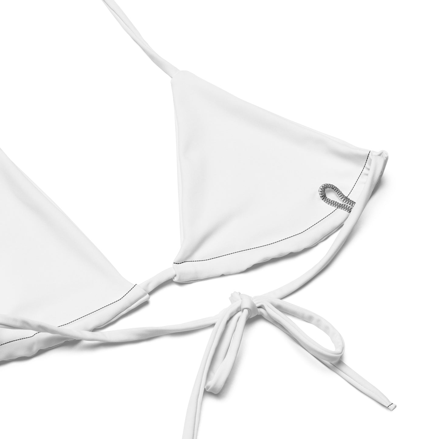 D.J. Domo "Classic" 2 Piece String Bikini Swimsuit White/Black