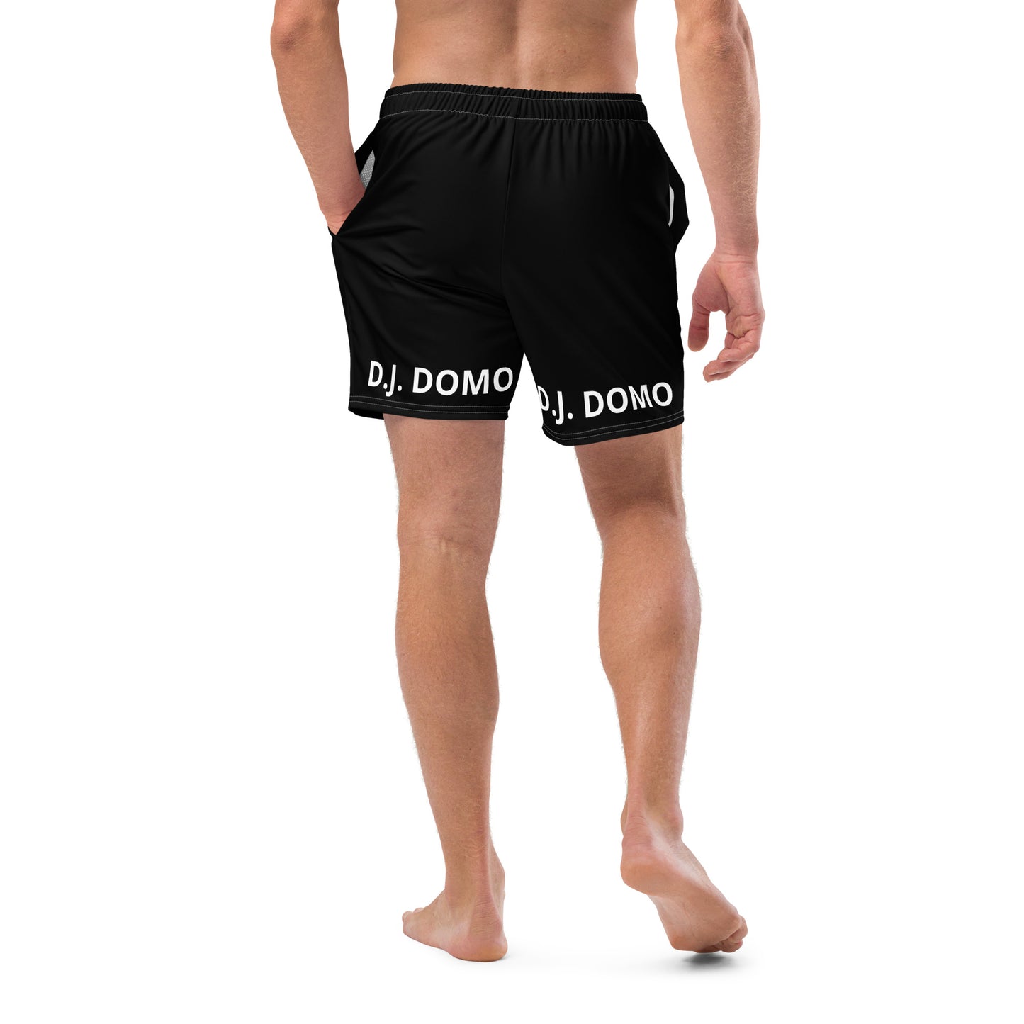 D.J. Domo "Classic" Swim Trunks Black/White