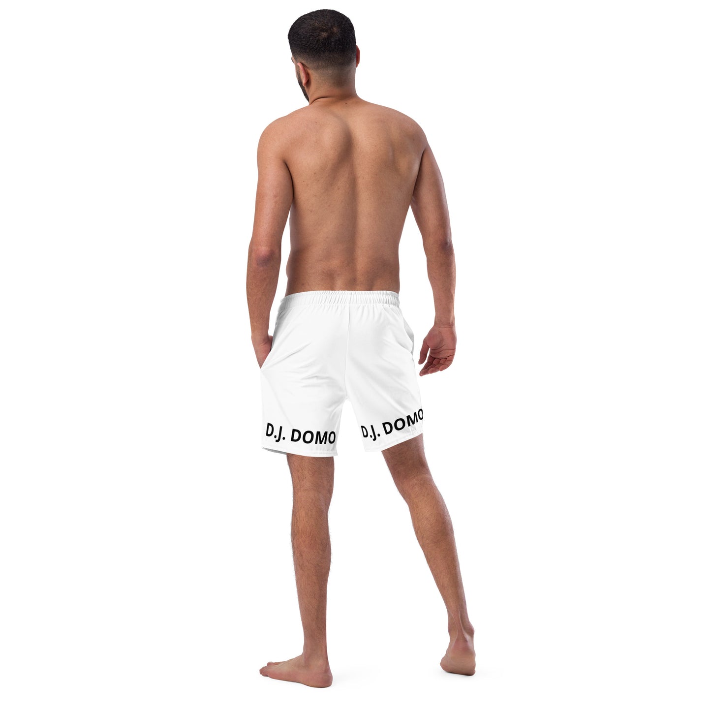 D.J. Domo "Classic" Swim Trunks White/Black