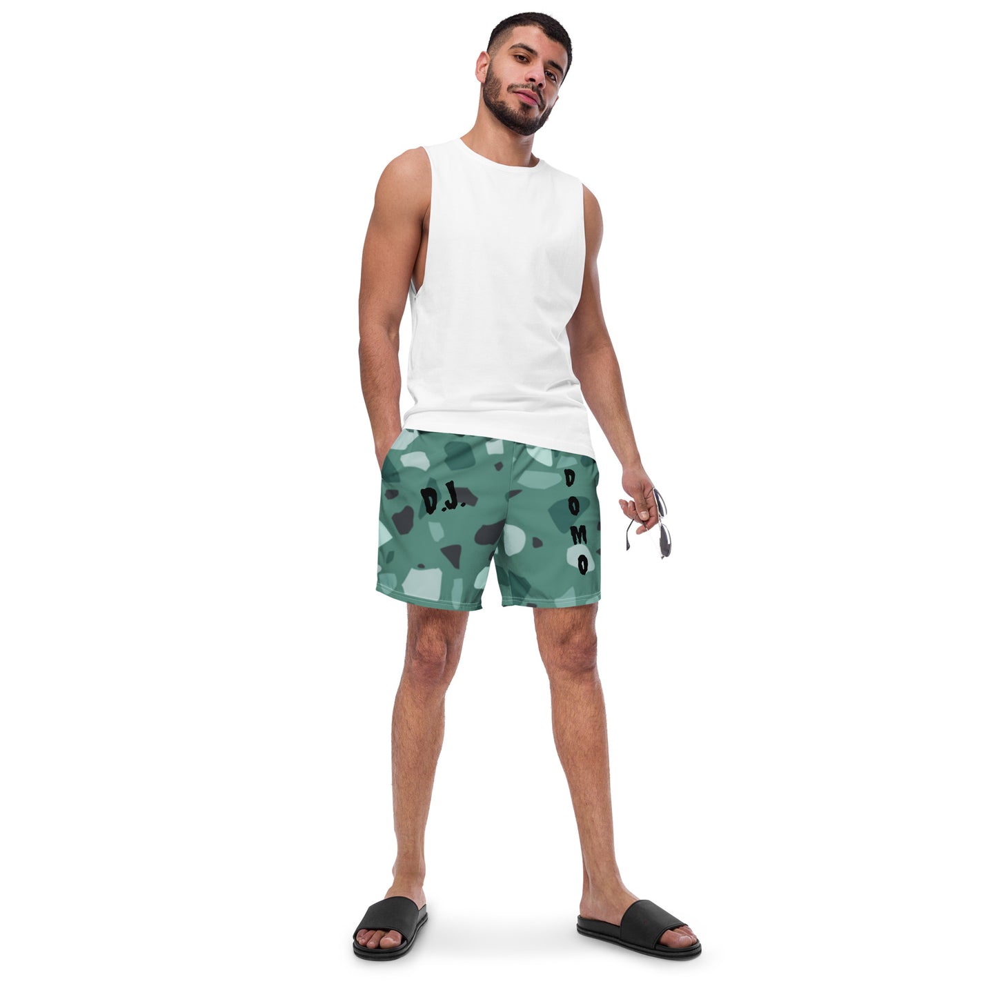 D.J. Domo "Green Shapes" Swim Trunks