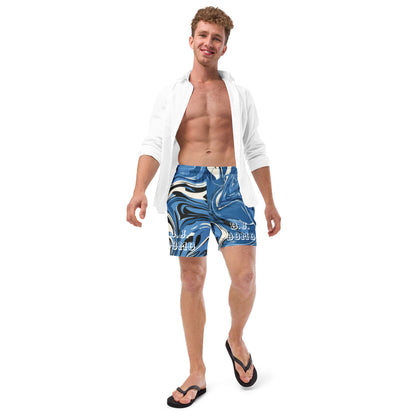 D.J. Domo "Blue Swirlz" Swim Trunks