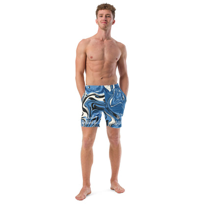 D.J. Domo "Blue Swirlz" Swim Trunks