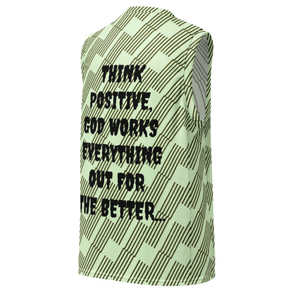 D.J. Domo "In The Zone Think Positive" Unisex Basketball Jersey Green