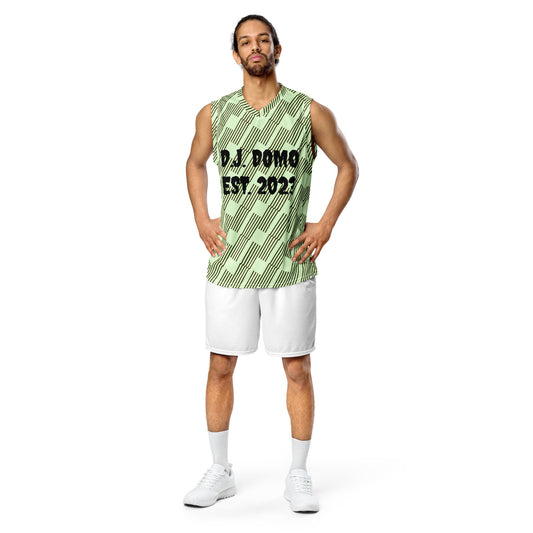 D.J. Domo "In The Zone Think Positive" Unisex Basketball Jersey Green