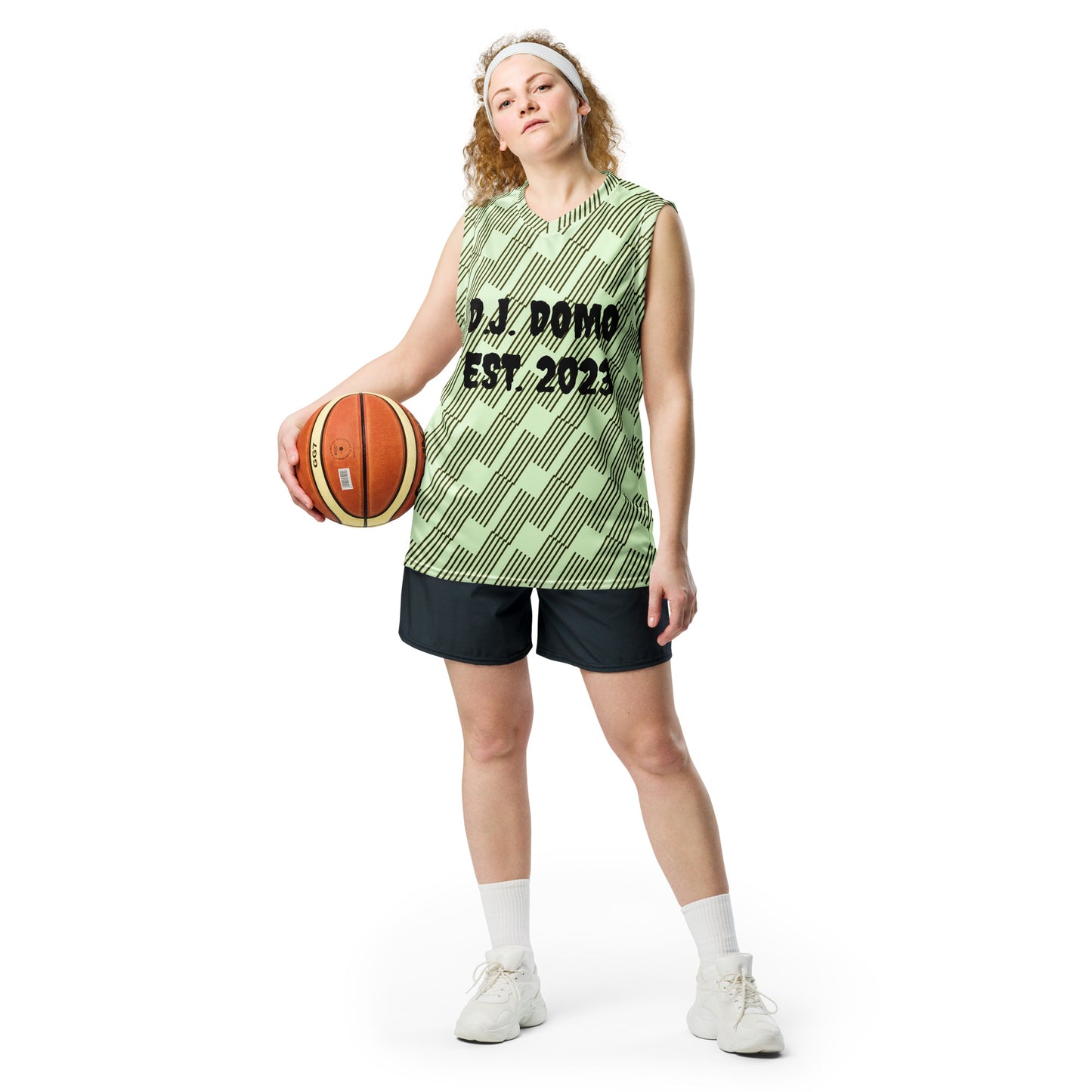 D.J. Domo "In The Zone Think Positive" Unisex Basketball Jersey Green