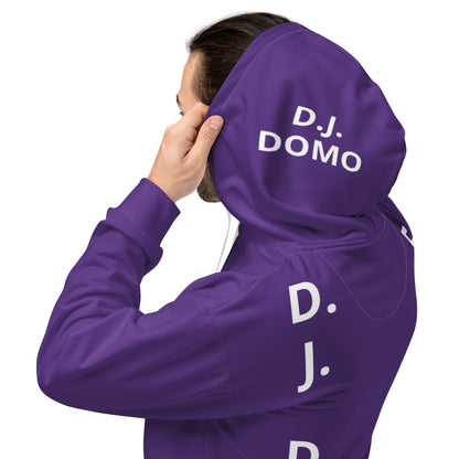 D.J. Domo "Est" Unisex Hoodie Purple/White