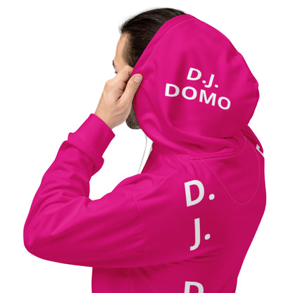 D.J. Domo "Est" Unisex Hoodie Pink/White