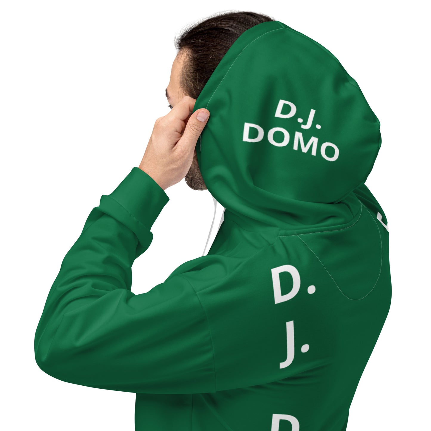 D.J. Domo "Est" Unisex Hoodie Green/White