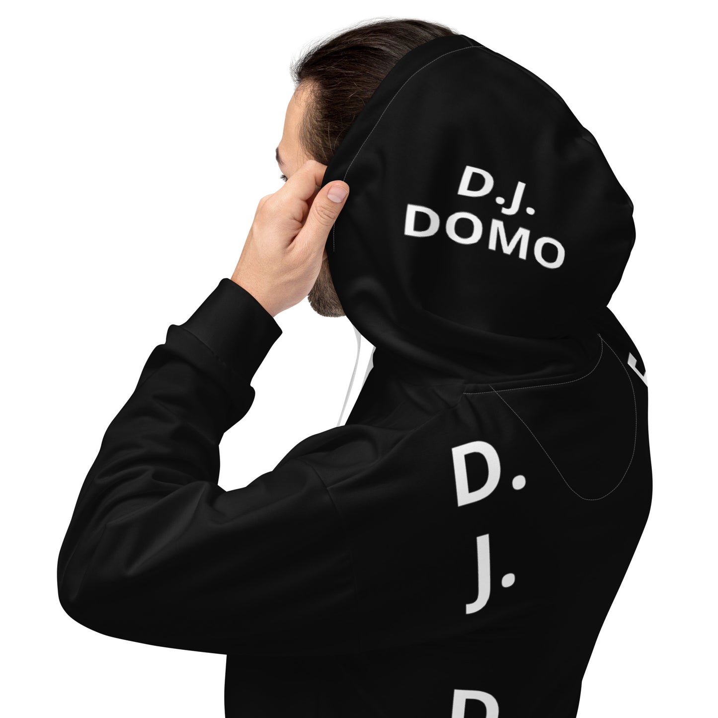 D.J. Domo "Est" Unisex Hoodie Black/White