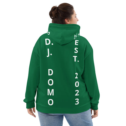 D.J. Domo "Est" Unisex Hoodie Green/White