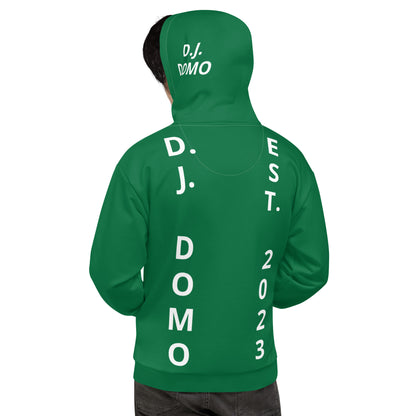 D.J. Domo "Est" Unisex Hoodie Green/White