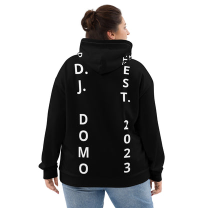 D.J. Domo "Est" Unisex Hoodie Black/White