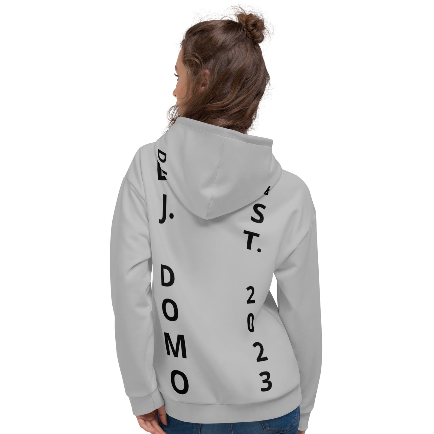 D.J. Domo "Est" Unisex Hoodie Gray/Black