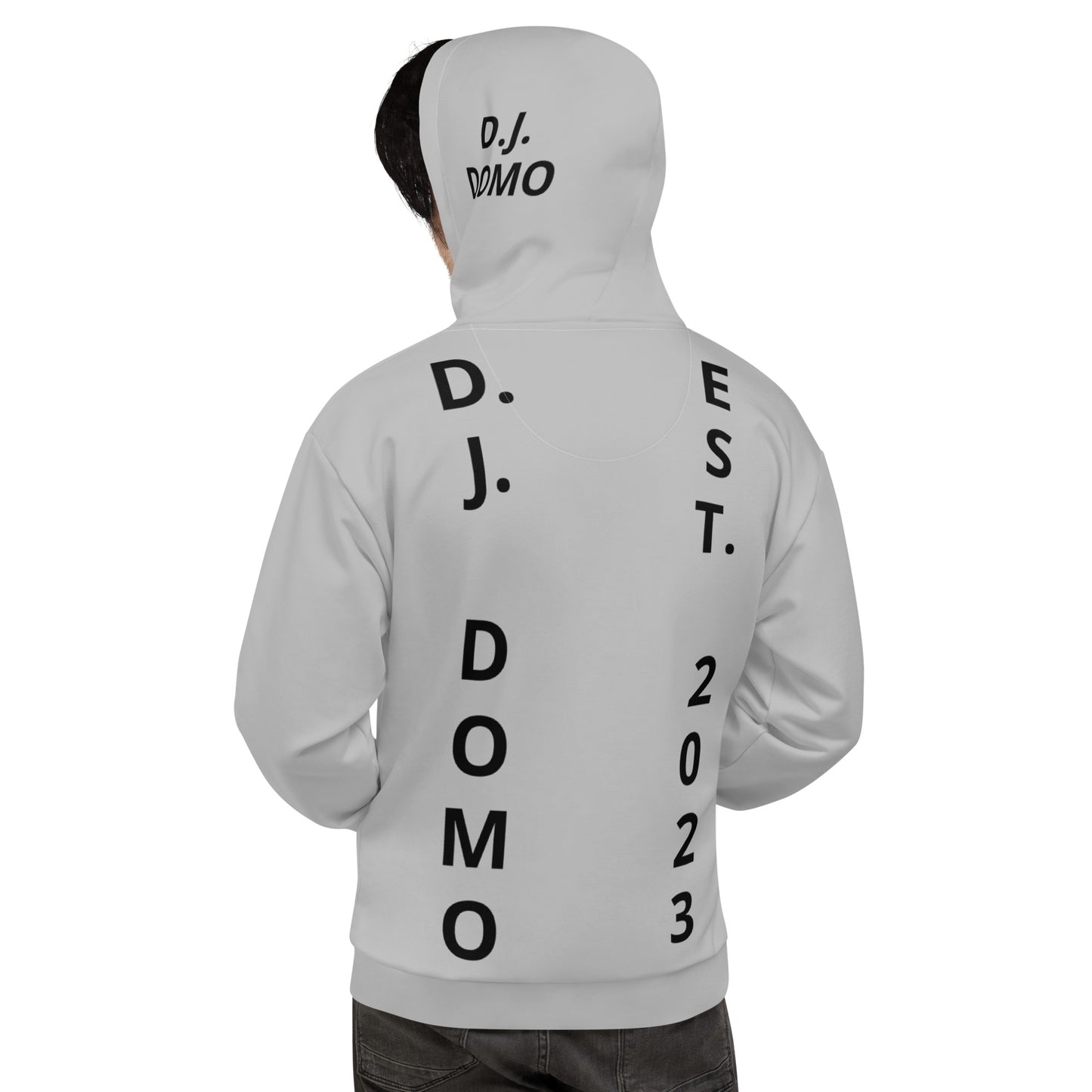 D.J. Domo "Est" Unisex Hoodie Gray/Black