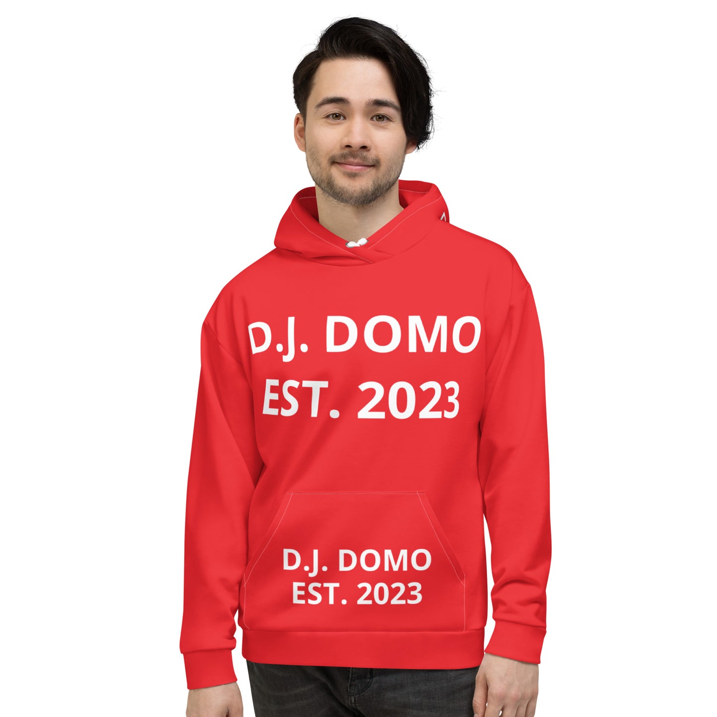 D.J. Domo "Est" Unisex Hoodie Red/White