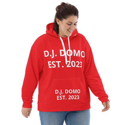 D.J. Domo "Est" Unisex Hoodie Red/White