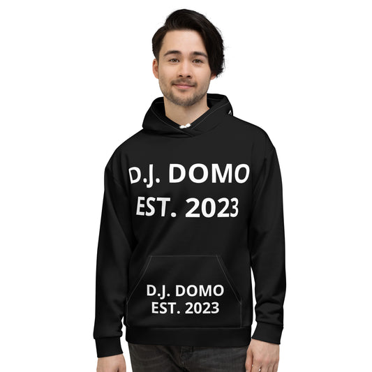 D.J. Domo "Est" Unisex Hoodie Black/White