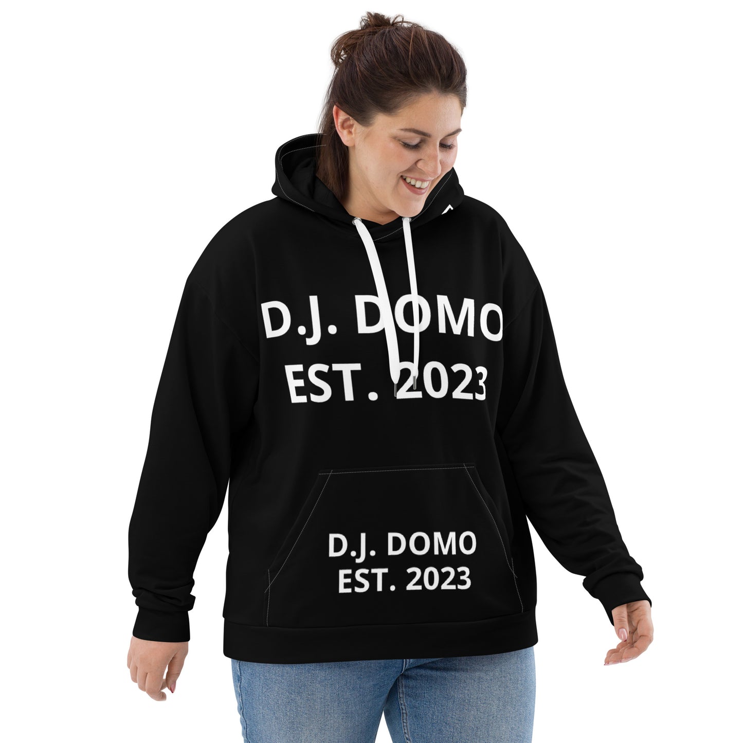 D.J. Domo "Est" Unisex Hoodie Black/White