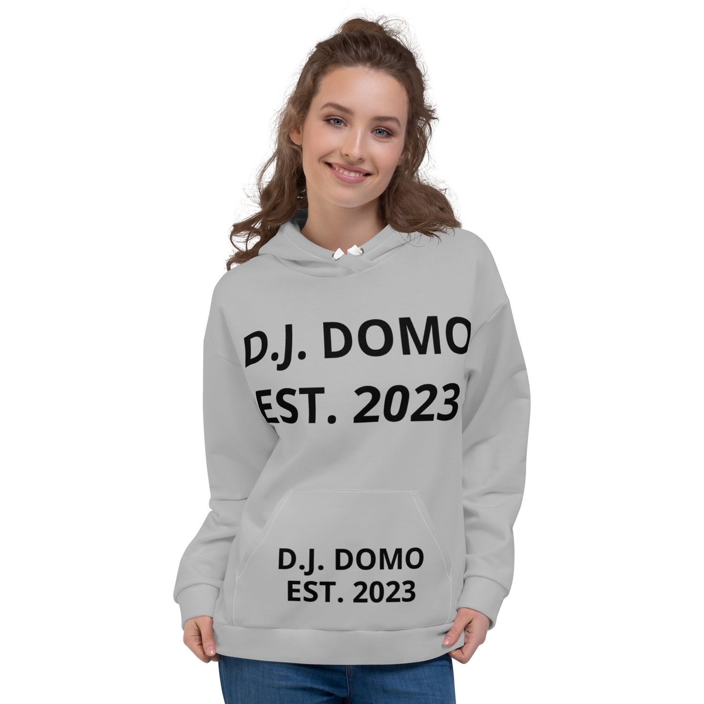 D.J. Domo "Est" Unisex Hoodie Gray/Black