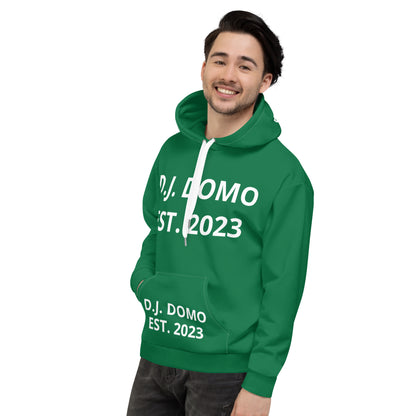 D.J. Domo "Est" Unisex Hoodie Green/White