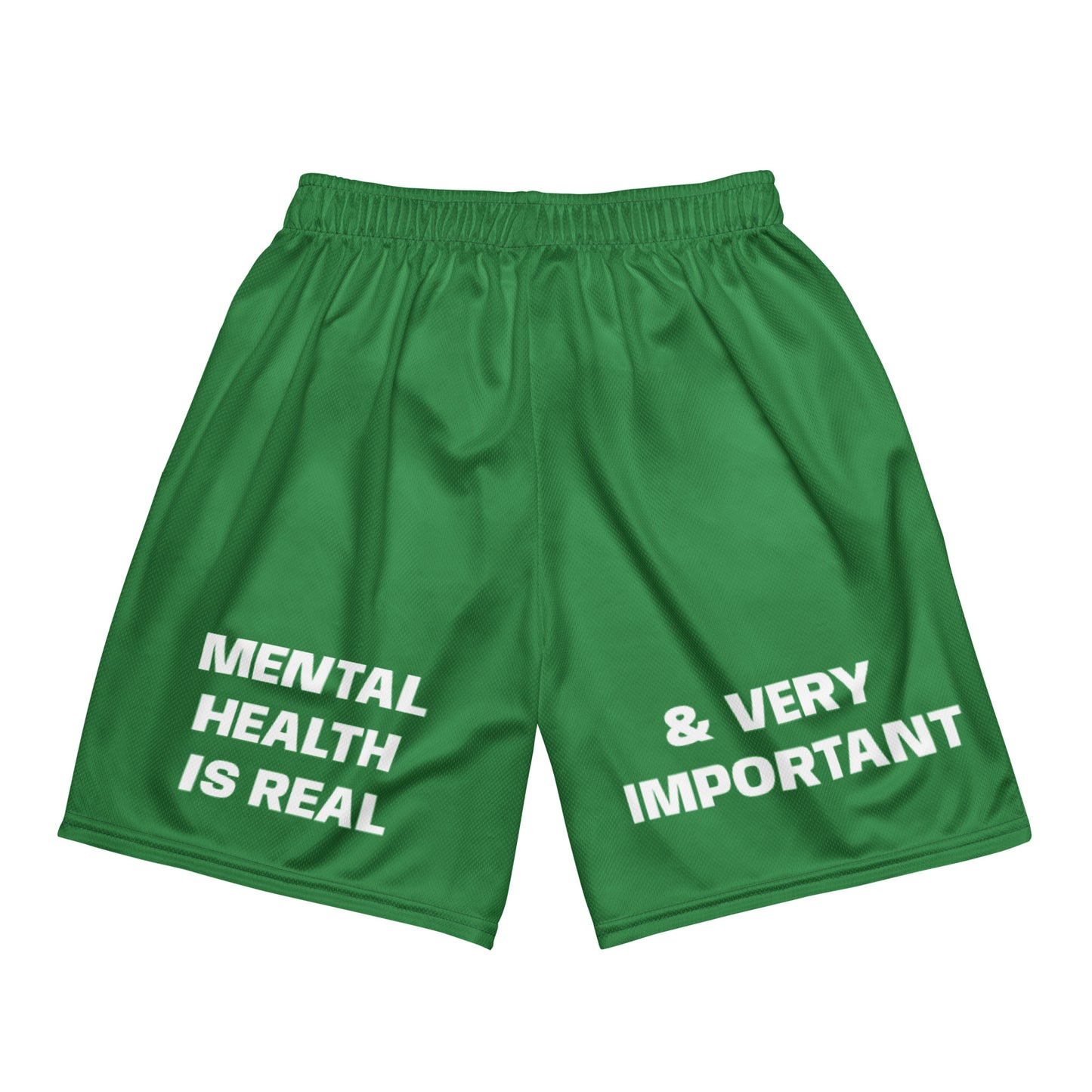 D.J. Domo "Mental Health yournotalone" Unisex Mesh Shorts Green/White