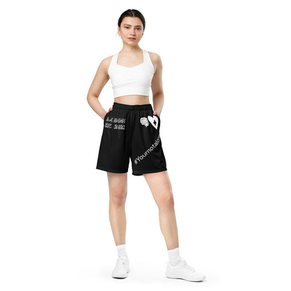 D.J. Domo "Mental Health yournotalone" Unisex Mesh Shorts Black/White