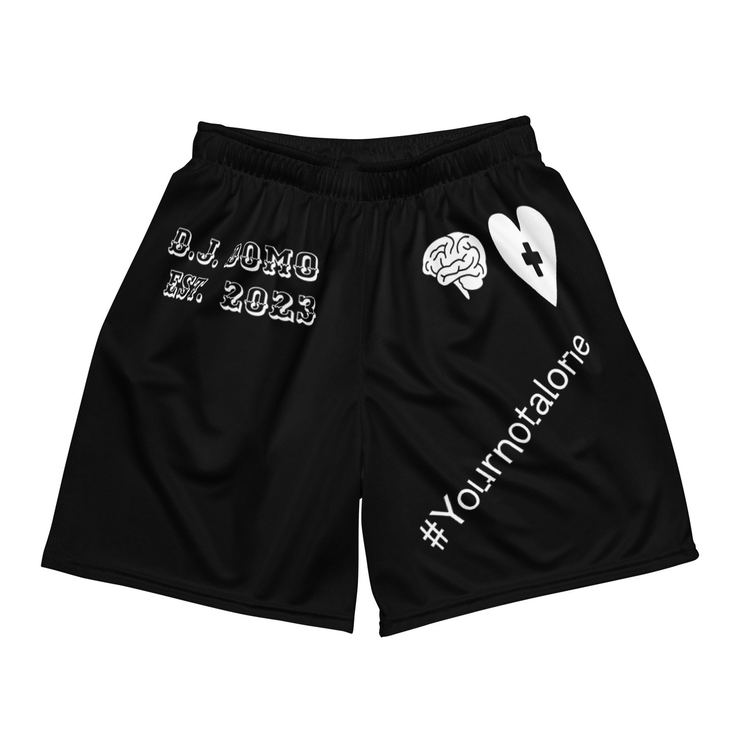 D.J. Domo "Mental Health yournotalone" Unisex Mesh Shorts Black/White